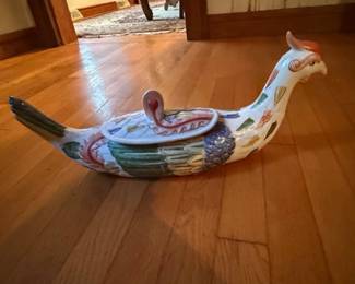 Vintage Italian Ceramic Bird Tureen
