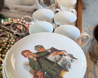 Vintage Norman Rockwell Museum Collection Mugs and Plates
