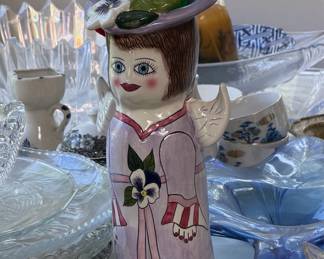Vintage Bella Casa by Ganz Susan Paley Ceramic Angel Vase