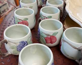 Franciscan Apple Pattern Ceramic Mugs