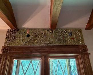 Vintage Mixed Media Assemblage Over-Door Decorative Panel