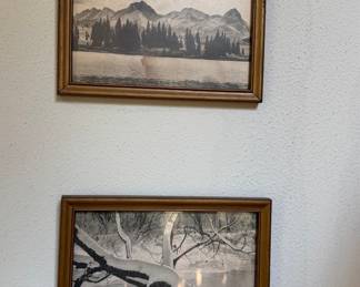 Vintage Landscape Photography Prints in Wood Frames