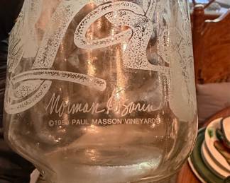 Norman Kosarin Paul Masson Vineyards Etched Carafe