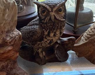 Vintage Homco Great Horned Owl Figurine #1114