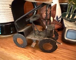 Vintage Scrap Metal Nut and Bolt Car Figurine