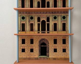 Vintage Fornasetti Inspired Architectural Facade Wall Shelf