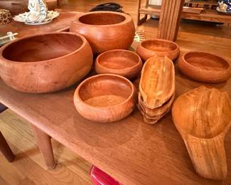 Vintage Teak Wood Salad Serving Set
