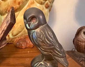 Vintage Brass Owl Figurine