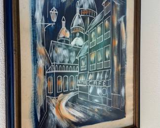 Vintage Paris Street Scene Mixed Media Artwork - Sacré-Cœur Basilica