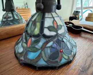 Vintage Stained Glass Pendant Lamp