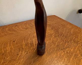 Vintage Abstract Wood Bird Sculpture