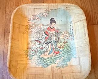Vintage Bamboo Plate Specialist Goddess of the Lo River