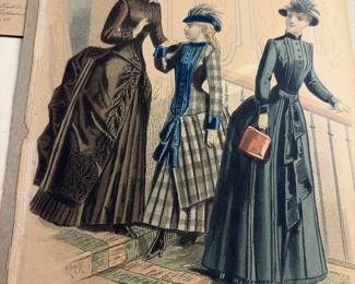 Hand colored fashion prints