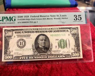 Very rare 1928 $500 bill
