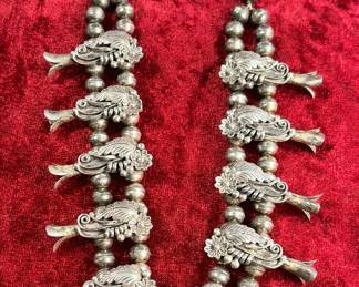 More pictures of the squash blossom necklace