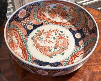 38. Big Dragon Bowl $800.00 Imari