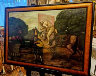 Original Surrealist oil, signed by Russian artist!