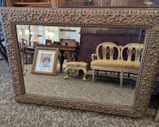 Antique gilt oversized large mirror, amazing frame 19th c 