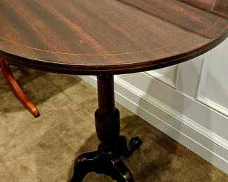 Stunning side table with conch shell inlay