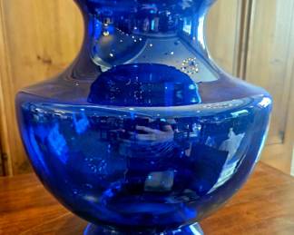 Stunning huge cobalt Vase