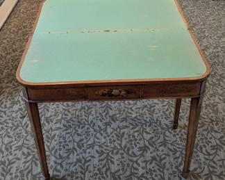 Same table from previous photo,  table opens up to become game table