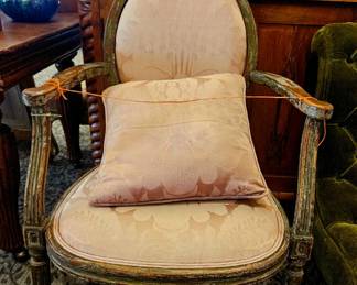 Louis XVI style c1910 chair w pillow