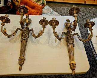Beautiful set of wall sconce Candleabras..castle worthy!