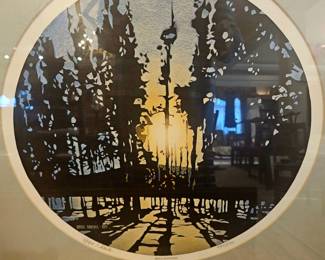 Beautiful tree art piece , signed
