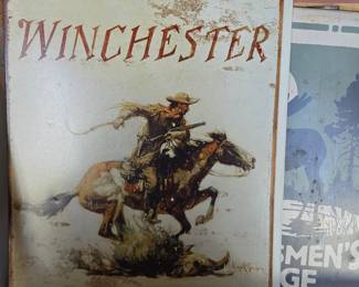 Winchester Horse and Rider by Philip R. Goodwin Tin Sign