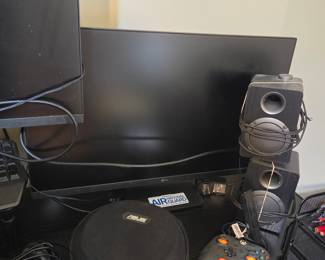 LG Computer Monitor and Logitech Speakers