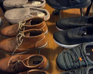 Assorted Men's Footwear Collection: Chukka Boots, Slip-ons, and Sneakers