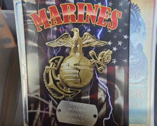 USMC Marines "Once a Marine, Always a Marine" Dog Tag Metal Sign