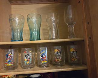 Collection of Assorted Promotional Glassware - Coca-Cola and Disney Mickey Mouse