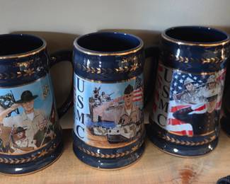 The Hamilton Collection USMC Commemorative Beer Steins