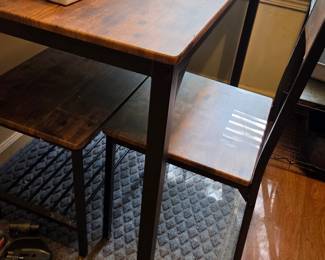 Industrial Style 3-Piece Dining Set with Bench