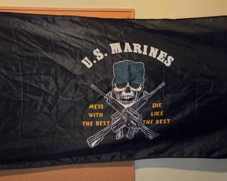 US Marines 'Mess With The Best, Die Like The Rest' Flag