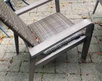 Another view of the EBEL armchairs that are part of the patio dining table set