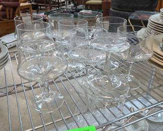 10Pc Clear Glass Stemware