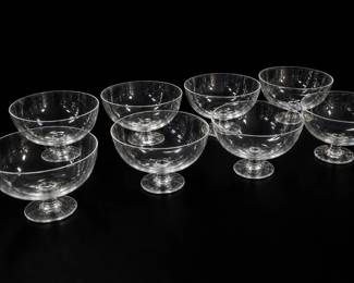Stemmed Glass Dessert Bowls, 8pc