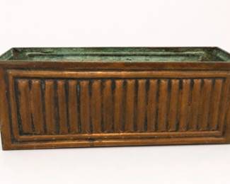 Vintage Copper Fluted Planter Box