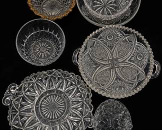 Pressed Glass Serving Piece Collection