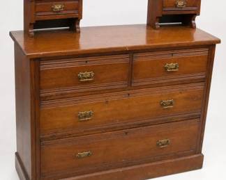 Wood Dresser With Mirror