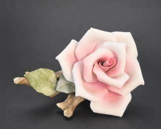 E&R Golden Crown Floral Porcelain Figurine
