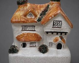 Antique Staffordshire Coin Bank