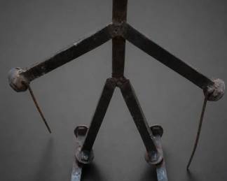 Railroad Tie Ski Sculpture