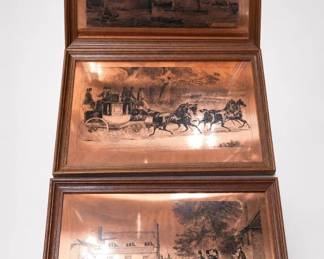 Afternoon Stop & Tower Bridge Framed Copper