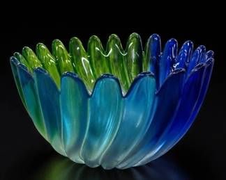 Studio Nova Solaris Blue-Green Glass Bowl