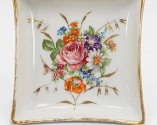 Limoges Porcelain Floral Trinket Dish
