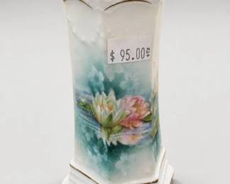R.S. Prussia Floral Porcelain Hat Pin Holder