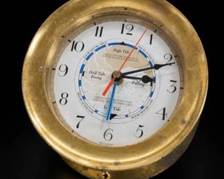 Brass-Tone Tide Clock